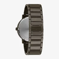 Bulova Diamond Mens Diamond Accent Gray Stainless Steel Bracelet Watch 98d158