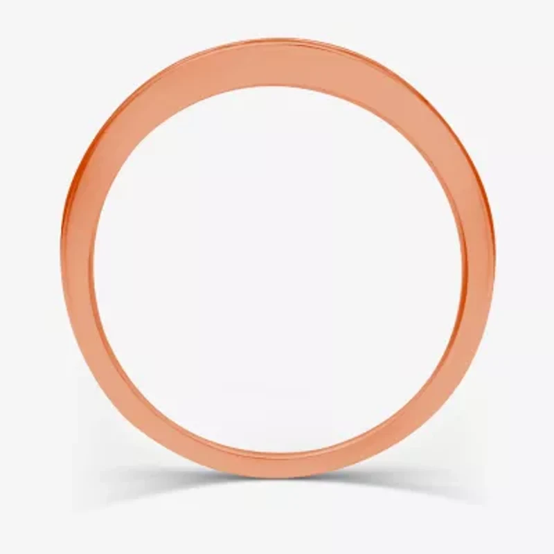 Modern Bride Gemstone 1/8 CT. T.W. Lab Created Blue Sapphire Gold Over Silver Wedding Band