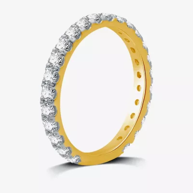 I Said Yes (H-I / I1) 1 CT. T.W. Lab Grown White Diamond Sterling Silver or 14K Gold Over Eternity Wedding Band