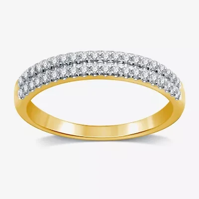 I Said Yes (H-I / I1) 1/4 CT. T.W. Lab Grown White Diamond Sterling Silver or 14K Gold Over Anniversary Wedding Band