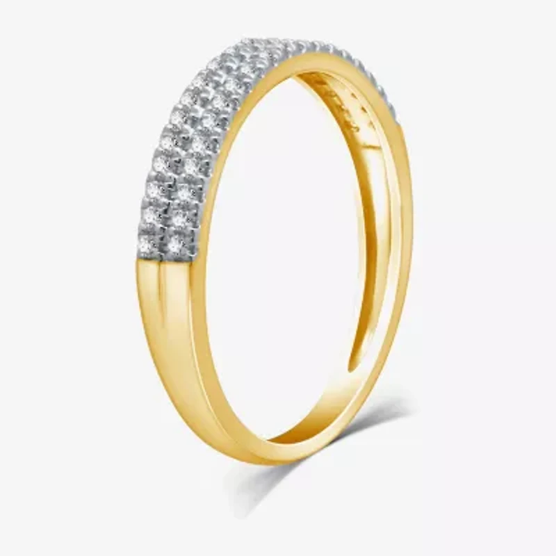 I Said Yes (H-I / I1) 1/4 CT. T.W. Lab Grown White Diamond Sterling Silver or 14K Gold Over Anniversary Wedding Band