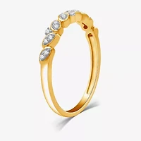 I Said Yes (H-I / I1) 1/10 CT. T.W. Lab Grown White Diamond Sterling Silver or 14K Gold Over Wedding Band