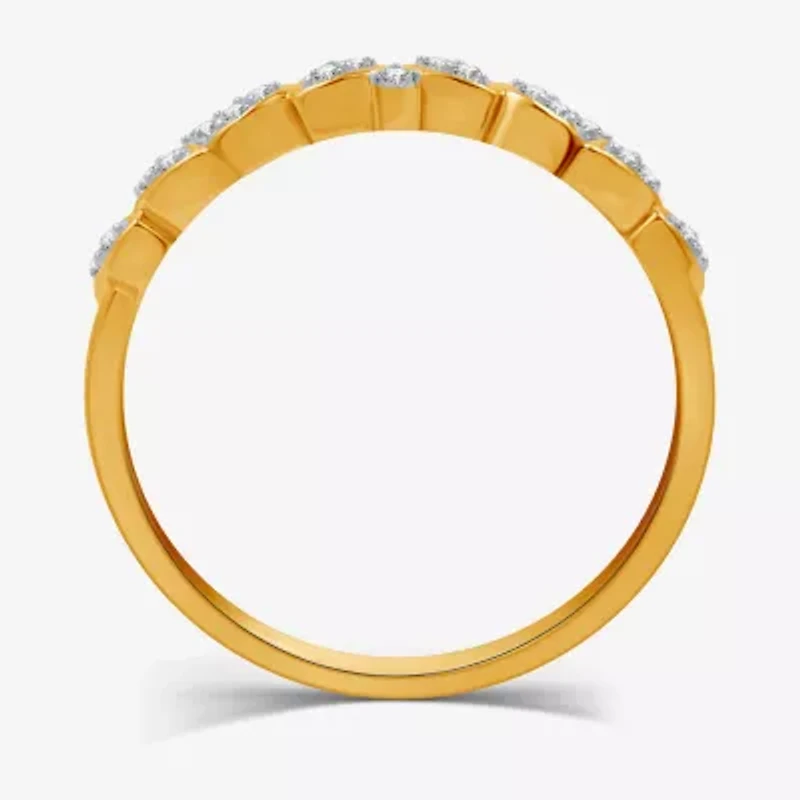 I Said Yes (H-I / I1) 1/10 CT. T.W. Lab Grown White Diamond Sterling Silver or 14K Gold Over Wedding Band