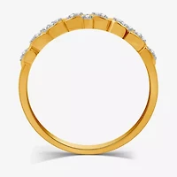 I Said Yes (H-I / I1) 1/10 CT. T.W. Lab Grown White Diamond Sterling Silver or 14K Gold Over Wedding Band