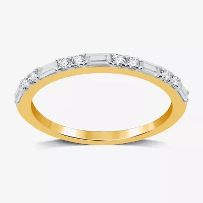 I Said Yes (H-I / I1) 1/3 CT. T.W. Lab Grown White Diamond Sterling Silver or 14K Gold Over Wedding Band