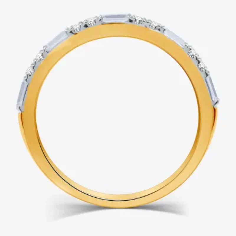 I Said Yes (H-I / I1) 1/3 CT. T.W. Lab Grown White Diamond Sterling Silver or 14K Gold Over Wedding Band