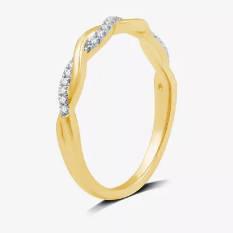 I Said Yes (H-I / I1) 1/10 CT. T.W. Lab Grown White Diamond Sterling Silver or 14K Gold Over Wedding Band