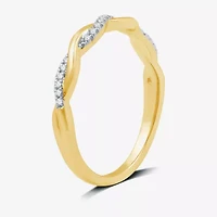I Said Yes (H-I / I1) 1/10 CT. T.W. Lab Grown White Diamond Sterling Silver or 14K Gold Over Wedding Band
