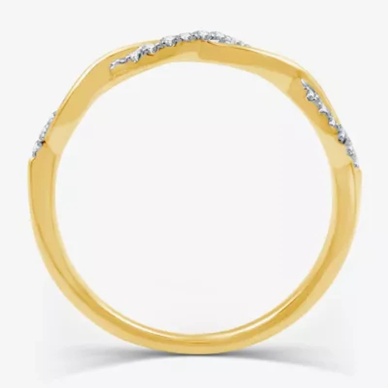 I Said Yes (H-I / I1) 1/10 CT. T.W. Lab Grown White Diamond Sterling Silver or 14K Gold Over Wedding Band