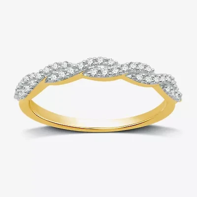 I Said Yes (H-I / I1) 1/4 CT. T.W. Lab Grown White Diamond Sterling Silver or 14K Gold Over Wedding Band