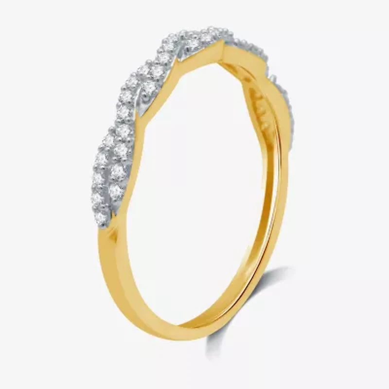 I Said Yes (H-I / I1) 1/4 CT. T.W. Lab Grown White Diamond Sterling Silver or 14K Gold Over Wedding Band