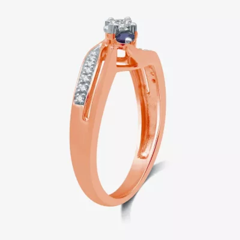 I Said Yes (H-I / I1) Womens 1/8 CT. T.W. Lab Grown White Diamond Sterling Silver or 14K Gold Over Side Stone 3-Stone Engagement Ring