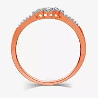 I Said Yes (H-I / I1) 1/10 CT. T.W. Lab Grown White Diamond Sterling Silver or 14K Gold Over Curved Chevron Wedding Band