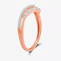 I Said Yes (H-I / I1) 1/5 CT. T.W. Lab Grown White Diamond Sterling Silver or 14K Gold Over Chevron Wedding Band