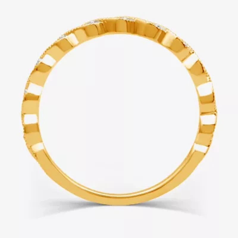 I Said Yes (H-I / I1) 1/10 CT. T.W. Lab Grown White Diamond Sterling Silver or 14K Gold Over Wedding Band