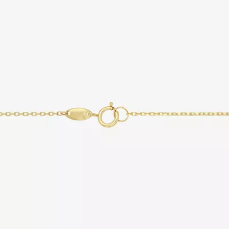 Womens White Mother Of Pearl 14K Gold Star 17 Inch Pendant Necklace