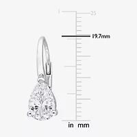 Womens 2 3/4 CT. T.W. Lab Created White Moissanite Sterling Silver Drop Earrings