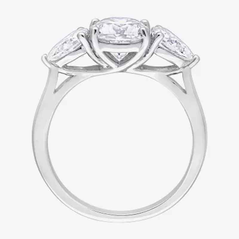 Womens / CT. T.W. Lab Created White Moissanite Sterling Silver 3-Stone Engagement Ring
