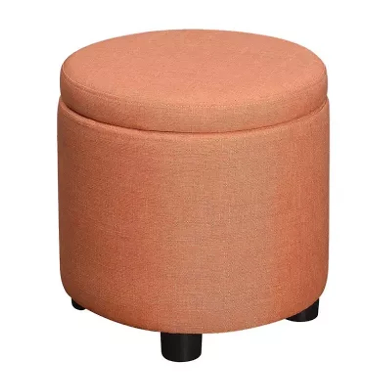Designs4Comfort Round Storage Ottoman