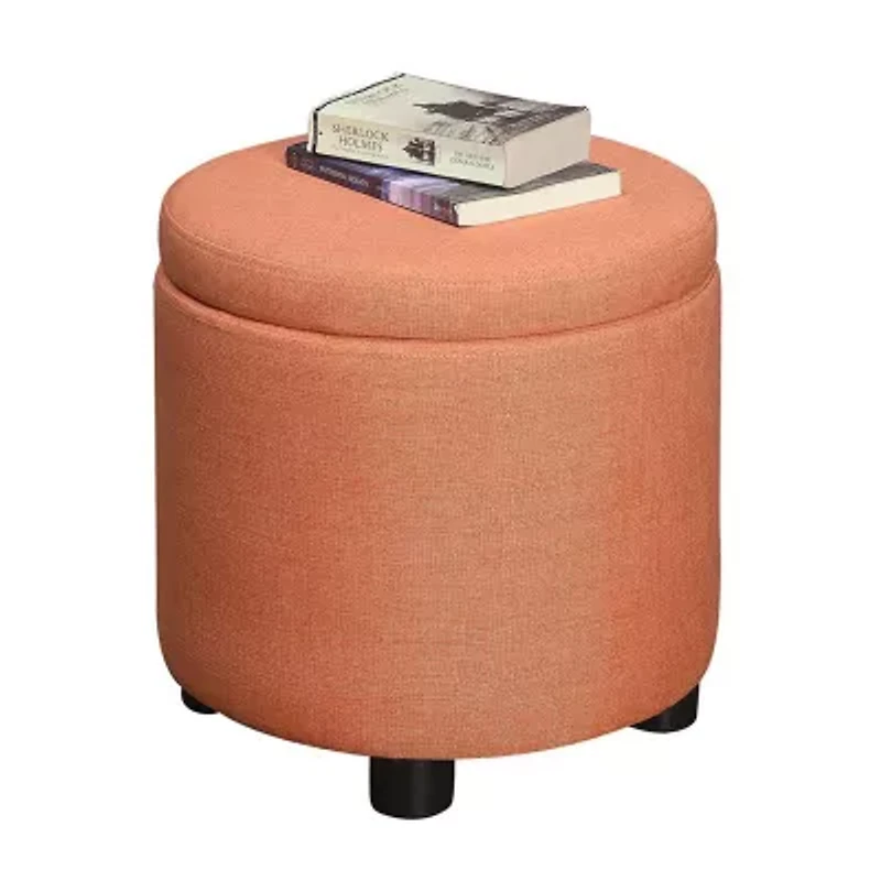 Designs4Comfort Round Storage Ottoman