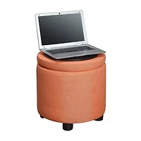 Designs4Comfort Round Storage Ottoman