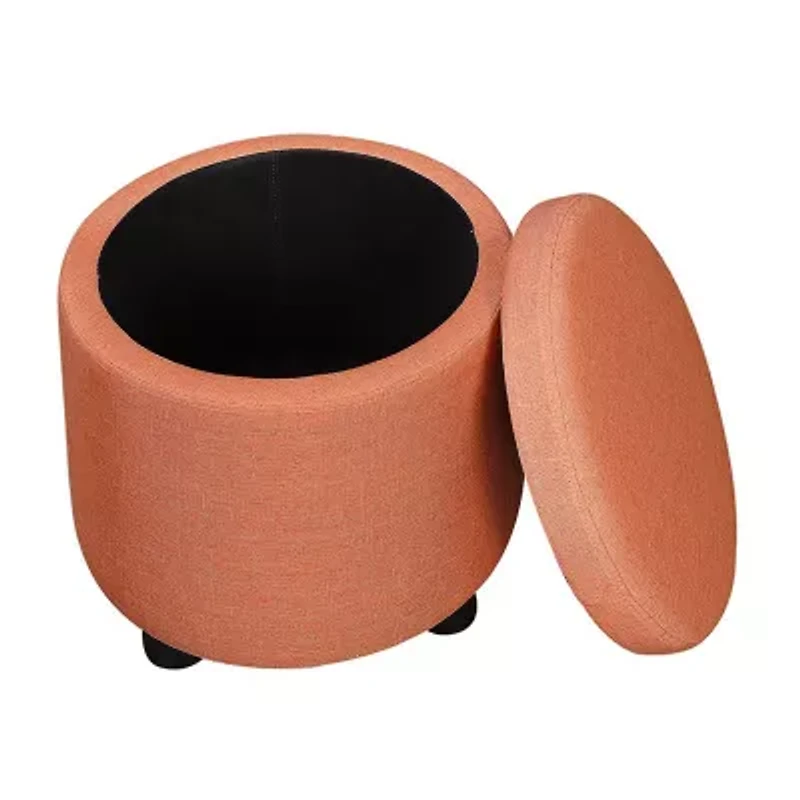 Designs4Comfort Round Storage Ottoman