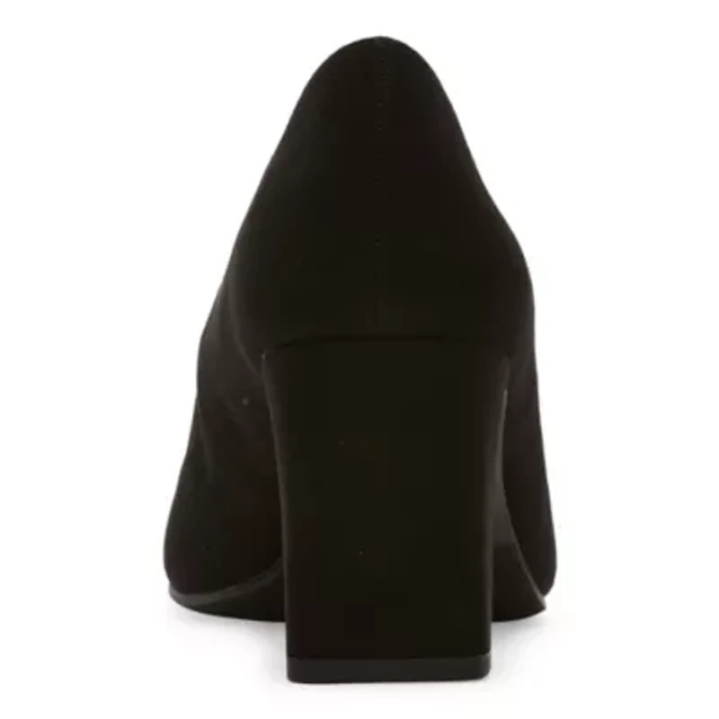 Worthington Mead Womens Square Closed Toe Flared Heel Pumps