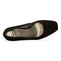 Worthington Mead Womens Square Closed Toe Flared Heel Pumps