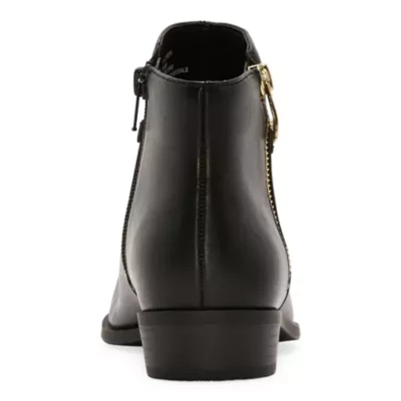 Liz Claiborne Womens Roth Stacked Heel Booties