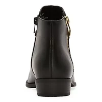 Liz Claiborne Womens Roth Stacked Heel Booties