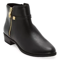 Liz Claiborne Womens Roth Stacked Heel Booties