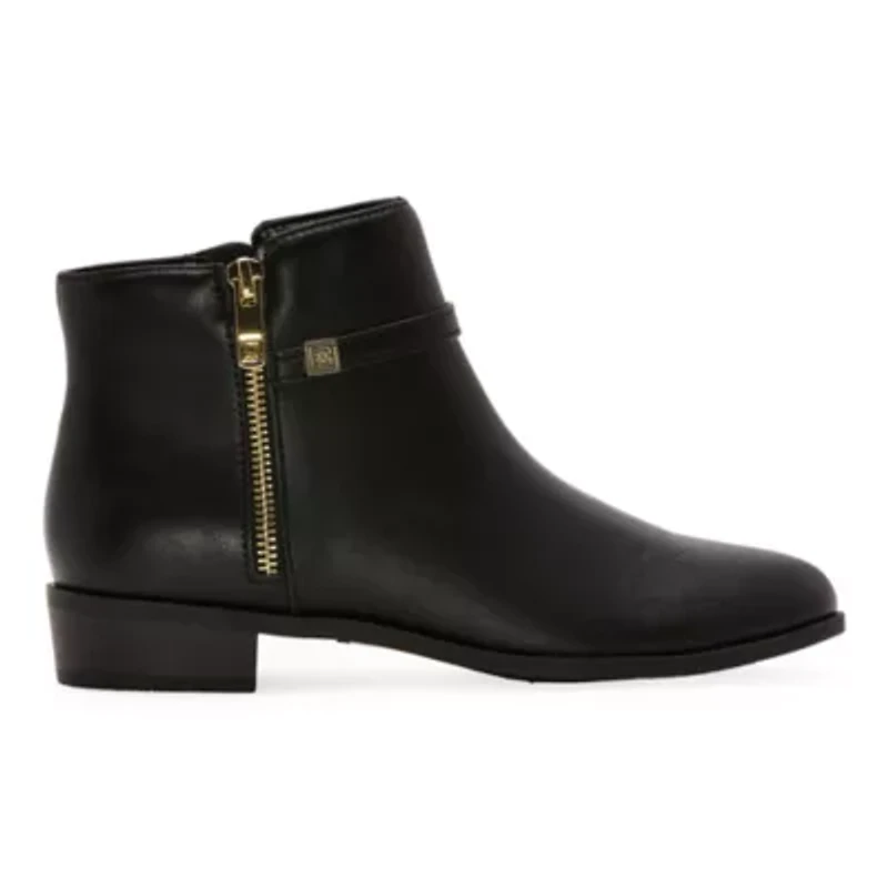 Liz Claiborne Womens Roth Stacked Heel Booties