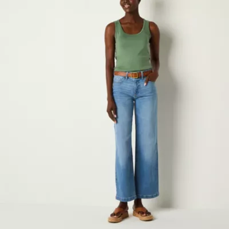 St. John's Bay Womens Crew Neck Tank Top