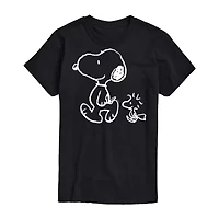 Mens Short Sleeve Snoopy Graphic T-Shirt