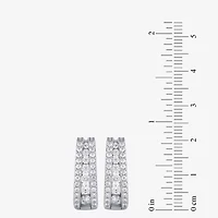 1½ CT. T.W. Certified Diamond 14K White or Yellow Gold Hoop Earrings