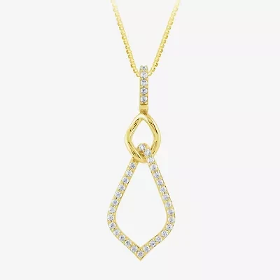 (G / Si2) Womens 1/2 CT. T.W. Lab Grown White Diamond 10K Gold 18 Inch Pendant Necklace
