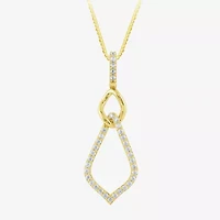 (G / Si2) Womens 1/2 CT. T.W. Lab Grown White Diamond 10K Gold 18 Inch Pendant Necklace
