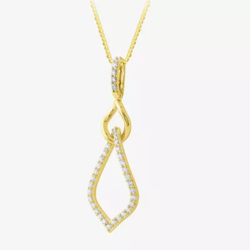 (G / Si2) Womens 1/2 CT. T.W. Lab Grown White Diamond 10K Gold 18 Inch Pendant Necklace
