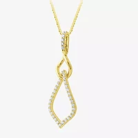 (G / Si2) Womens 1/2 CT. T.W. Lab Grown White Diamond 10K Gold 18 Inch Pendant Necklace