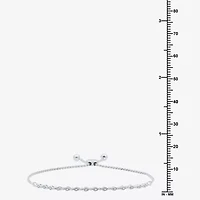Womens 1/10 CT. T.W. Natural White Diamond Sterling Silver Bolo Bracelet