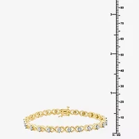 Womens 1/2 CT. T.W. Lab Grown White Diamond 14K Gold Over Silver Sterling Silver 7.5 Inch Tennis Bracelet