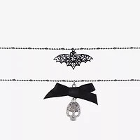 Arizona Halloween Silver Tone Womens Glass 16 Inch Strand Necklace