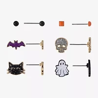 Arizona Halloween Gold Tone Womens 6 Pair Earring Set