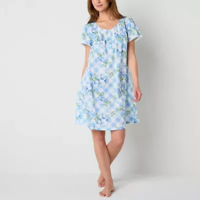 Adonna Womens Short Sleeve Scoop Neck Nightgown