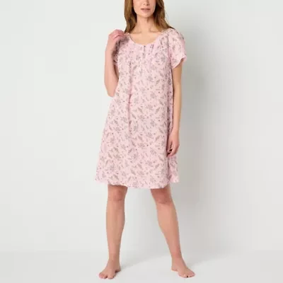 Adonna Womens Scoop Neck Short Sleeve Nightgown