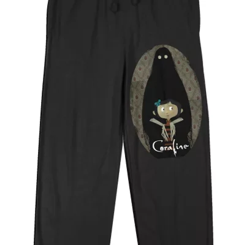 Coraline Shadow Womens Plush 1 Pair Pajama Pants