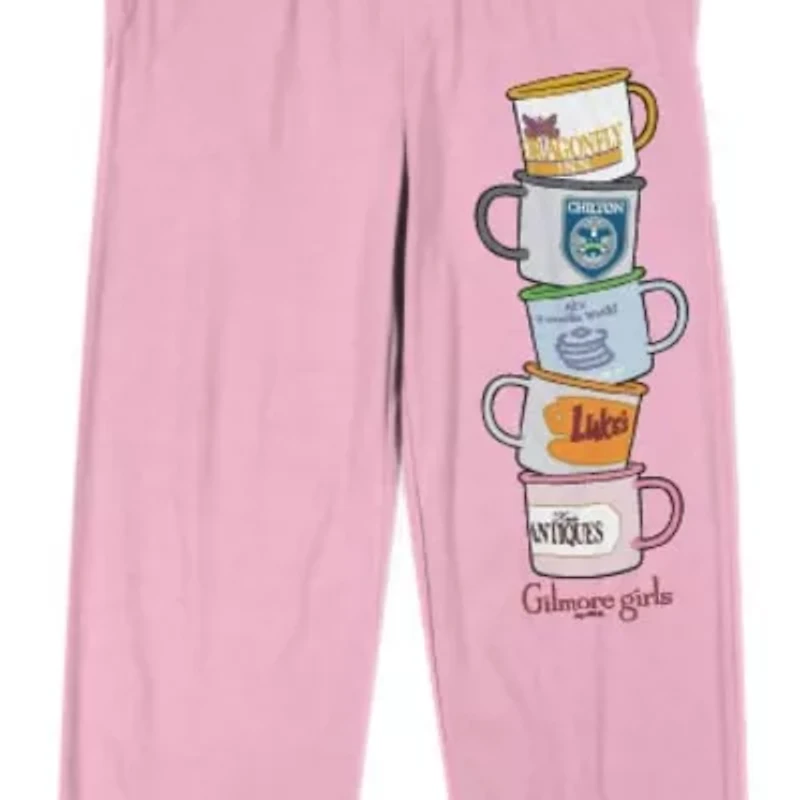 Gilmore Girls Coffee Womens Plush 1 Pair Pajama Pants
