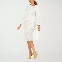 Giovanna Signature Womens Long Sleeve Diamond Sheath Dress