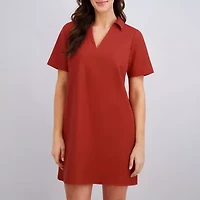 Clover And Sloane Womens Short Sleeve Shift Dress