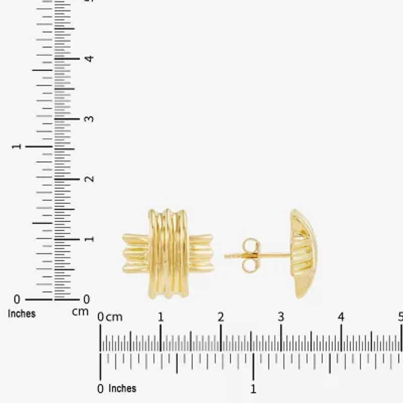 Limited Quantities! 24K Gold Over Silver 15mm Cross Stud Earrings
